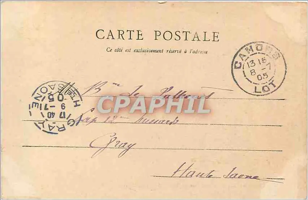 Cahors - La Barbacane e Torre dei Penduti — E. Delsand, Cahors - Verso