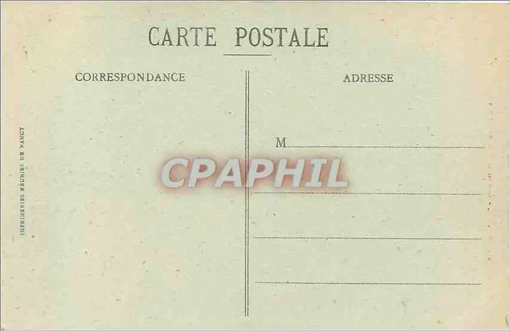 Rouen — Rue de la Grosse-Horloge — C.P. 343 — Imprimeries Mardue de Nancy - Verso