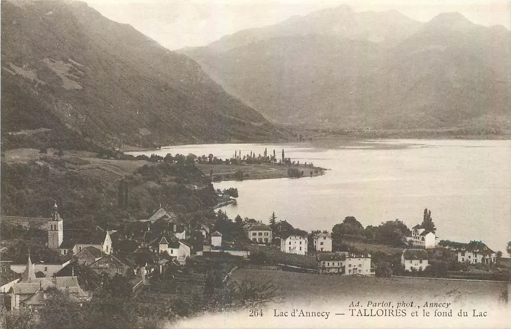 Lac d'Annecy — Talloires und der See — Ad. Pariot, phot., Annecy, n° 264 - Vorderseite