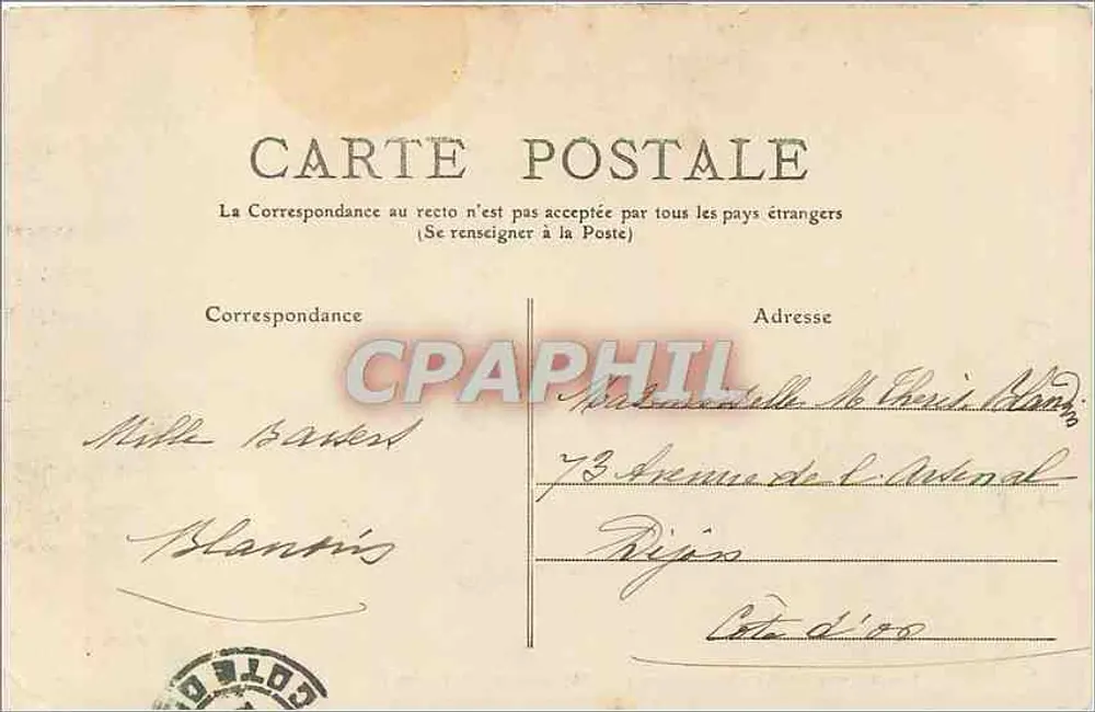 AIX-les-BAINS — Vue générale de l'Établissement Thermal — éditeur MONTANNE - Verso