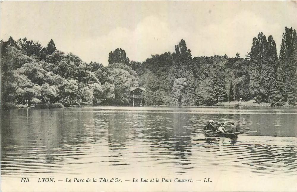 LYON — Der Park der Tête d'Or — Der See und die Überdachte Brücke — LL. — N° 173 - Vorderseite
