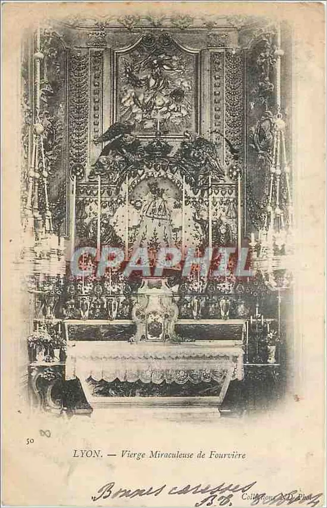 LYON — Virgem Milagrosa de Fourvière — Coleção N.D. Phot. - Frente