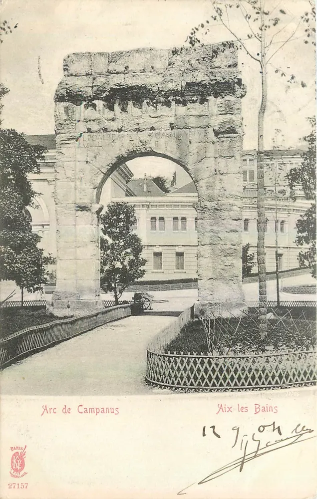 Arco de Campanus — Aix-les-Bains — editor Paris 27157 - Frente