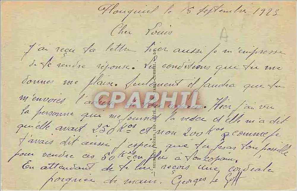 TREGUIER (Côtes-du-Nord) — Allgemeiner Blick auf Plonguiciel — Nr. 52 - Rückseite