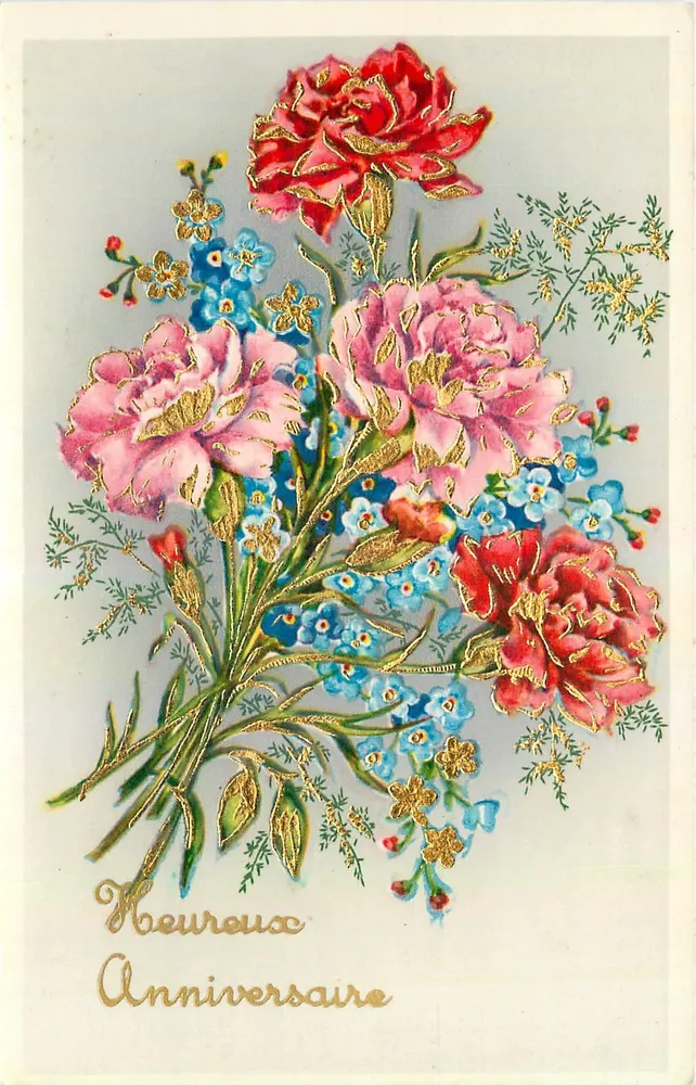 Arranjo de flores — Feliz Aniversário — Becamé, n° 2010 - Frente