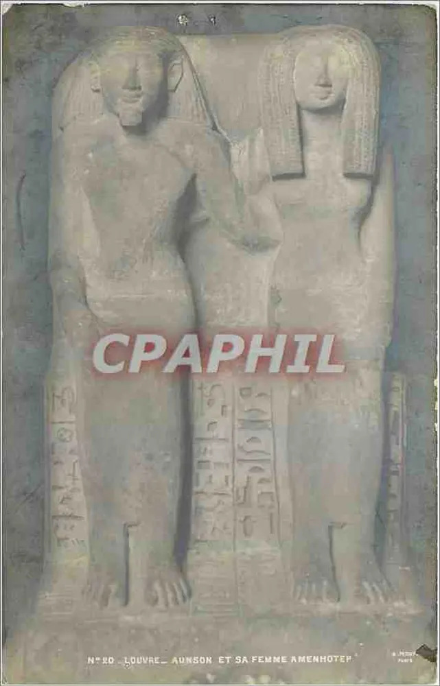 Ouvrou und seine Frau Amenhotep — Nr. 20 — Louvre — Paris - Vorderseite