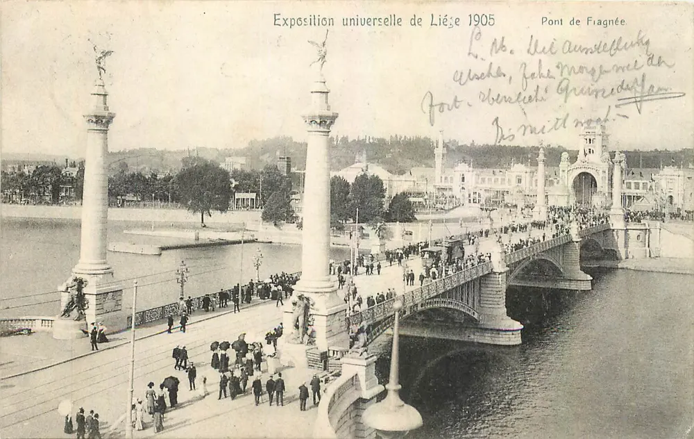Pont de Fiagnée — Exposition universelle de Liège 1905 — Carte postale officielle - Frente