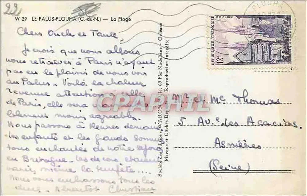 Plaża Palus-P louha — Orléans — Société des Éditions Waron - Rewers