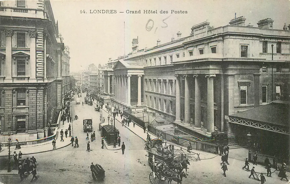 Londra — Grand Hôtel des Postes — Cartolina d'epoca n°14 - Recto