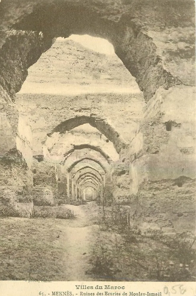 Meknès - Ruinen der Ställe von Moulay-Ismaël — Schmitz, photo, Rabat, n°65 - Vorderseite