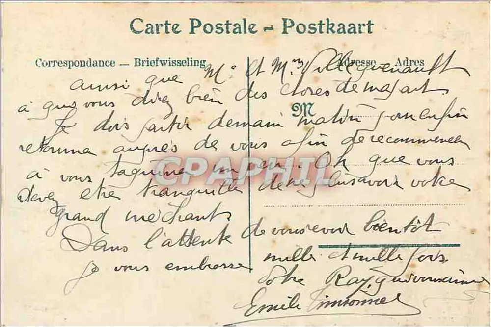 Momignies — Belgien — Der Kiosk und das Rathaus — Edit. J. Gerday-Lemye - Rückseite