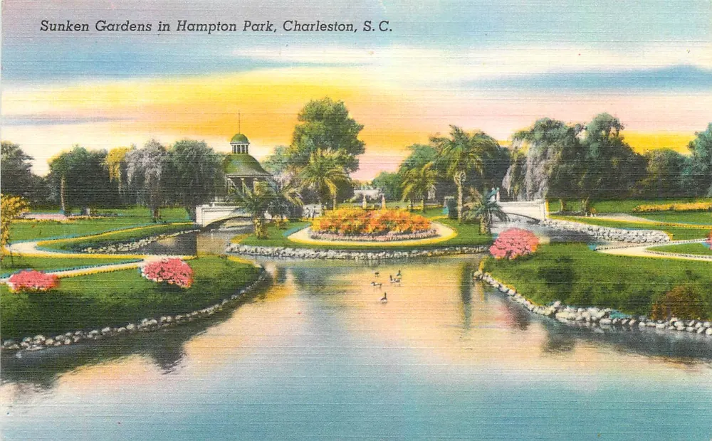 Jardins Submersos no Hampton Park, Charleston, S.C. — A-Colourpicture Publication, n°11 - Frente