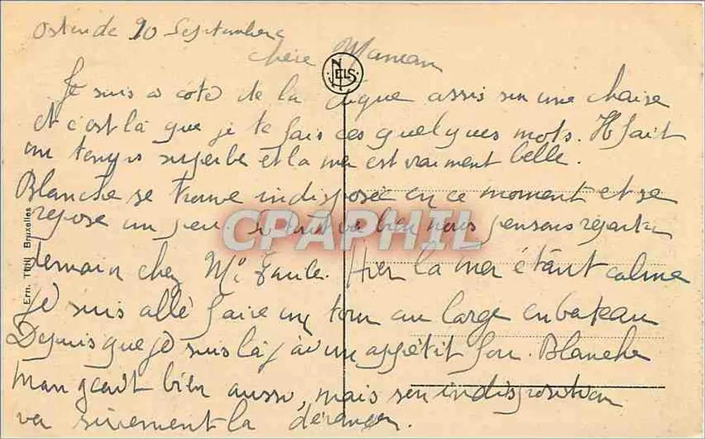 Ostende — A Digue — N.ELS - Verso