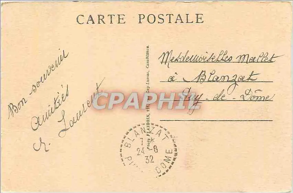 Casablanca — Die Flotte im Hafen — Foto Flandrin, n°40 - Rückseite