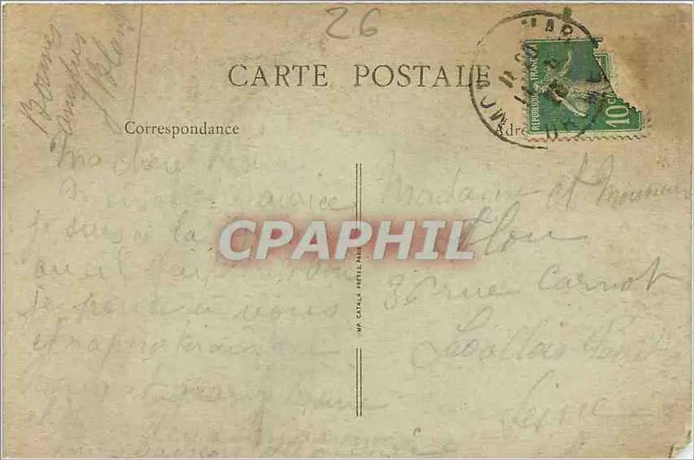 Montélimar (Drôme) — Café du Commerce — H. Courbis, Paris, n° 25 - Verso