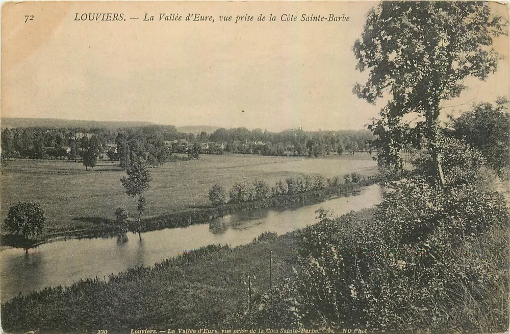 Louvières — Die Tal der Eure, Ansicht vom Côte Sainte-Barbe — NO Phot - Vorderseite