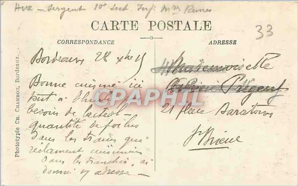 Bordeaux — La Rade, Algemene uitzicht — C.B. - Achterkant