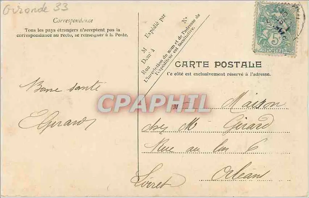 Bordeaux — A grande campana — Au Magot, n°86 - Verso