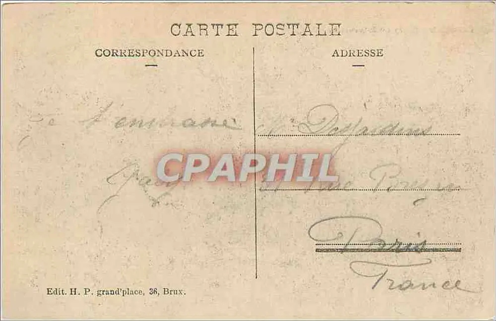 Bruxelas — Casa das Corporações — Edit. H. P. - Verso
