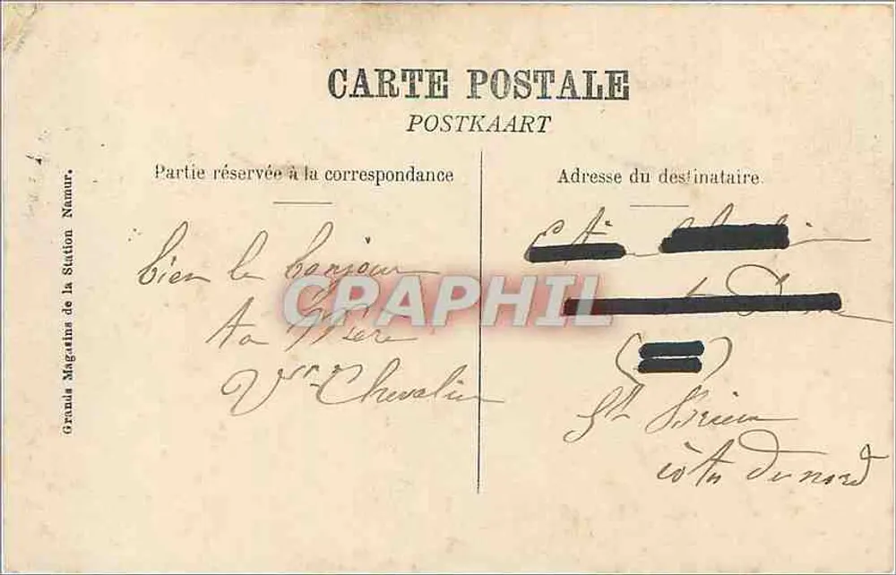 Nomur. Die Pflanze und das Hotel der Citadel — Granda Magasins de la Station Nomur - Rückseite