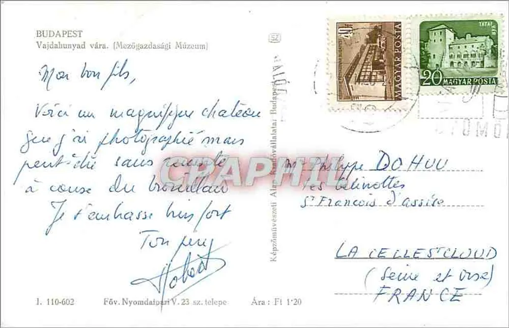 वाज्डहुन्याड के किला — बुडापेस्ट — एडिटर फॉव. नियोम्डाईपरी वी. 23. स्ज़. टेलेपे, संख्या 110-602 - पीछे