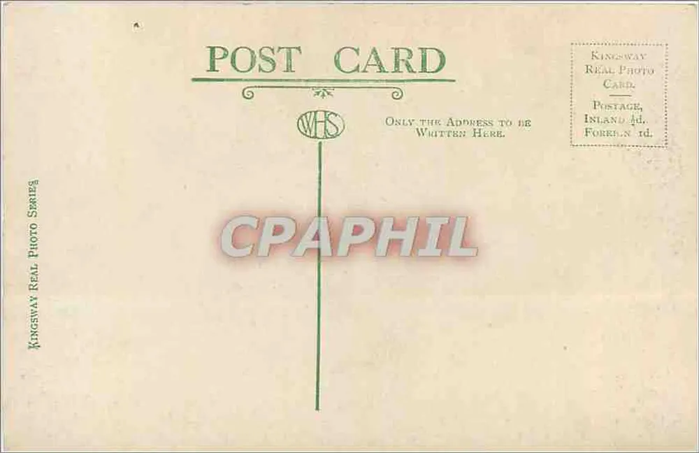Hyde Park Corner, Londres — vista da entrada do parque com veículos a cavalo — Kingsway Real Photo Card n°11797 - Verso