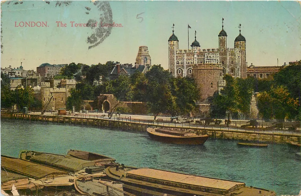 LONDRES. A Torre de Londres — vista sobre a Tamisa — editor desconhecido, n°5 - Frente