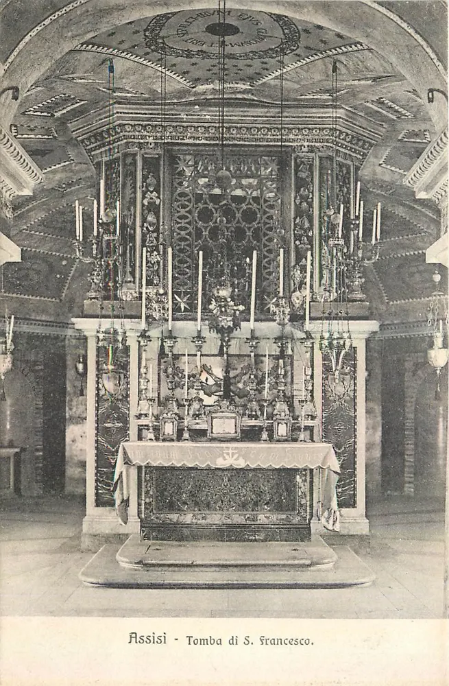 Assis - Tumba de S. Francisco — Editor Éredi Evangelista Rossi, n° 13679 - Frente