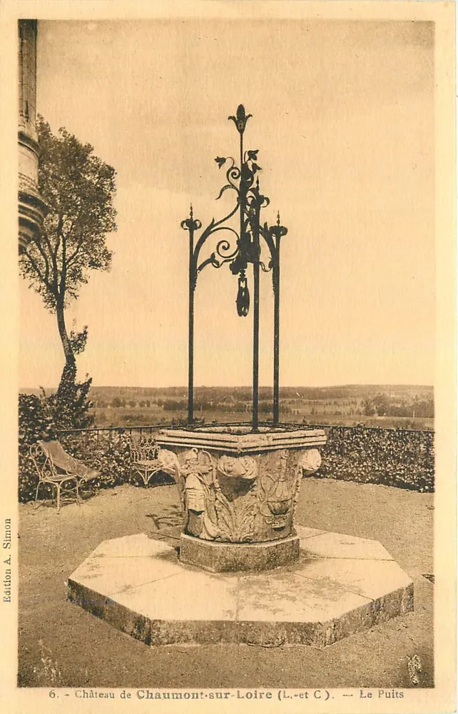 Château de Chaumont-sur-Loire (Loire-et-Loire) — Le Puits — Édition A. Simon, n°6 - Recto