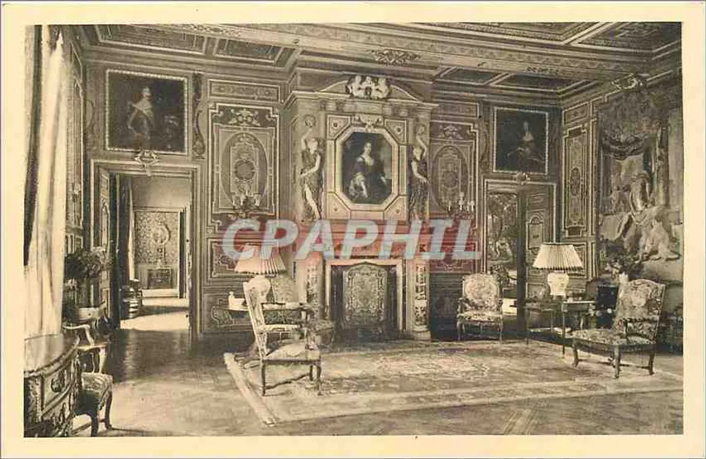 Cheverny (Loir-et-Cher) — Grand Salon — Reproduction interne Gliché F. de Bartier - Recto
