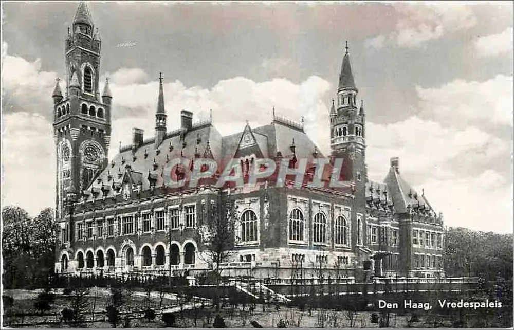 Den Haag, Vredespaleis — vista arquitetônica — J. v. d. Hoek, Den Haag - Frente