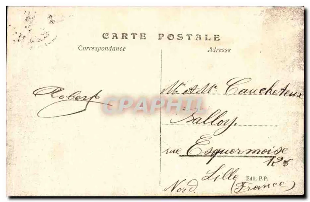 Gand-Gent — Palais de la Direction — Verlag P.P. n° 1913 - Rückseite