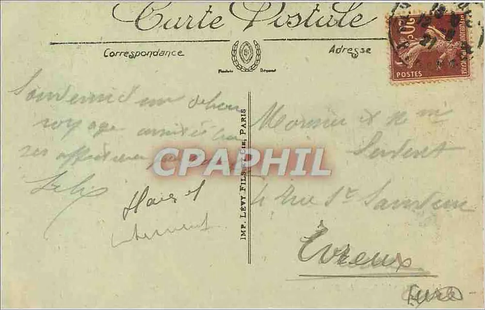 Lourdes — A Basílica — LL. — Imp. Lévy, Paris - Verso