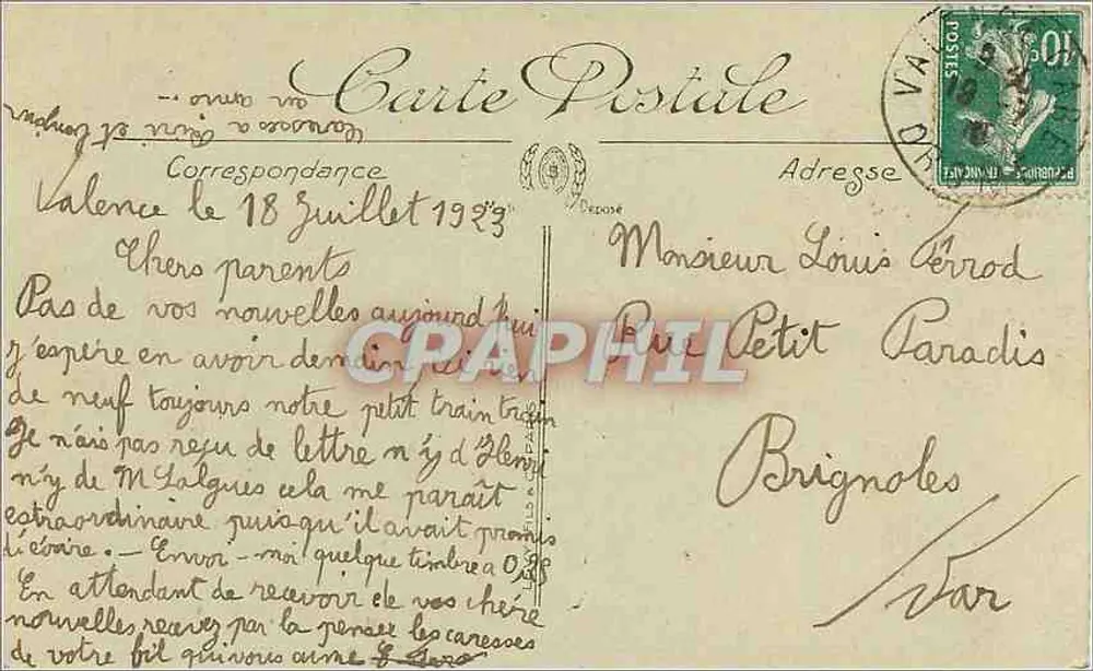 Valência — O Ponte e Crussol — LL. — N° 107 - Verso