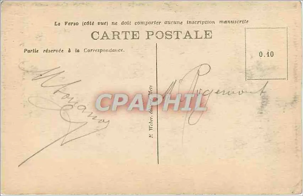 Metz — A Estação Central — E. Weber, editor Metz, n°81 - Verso