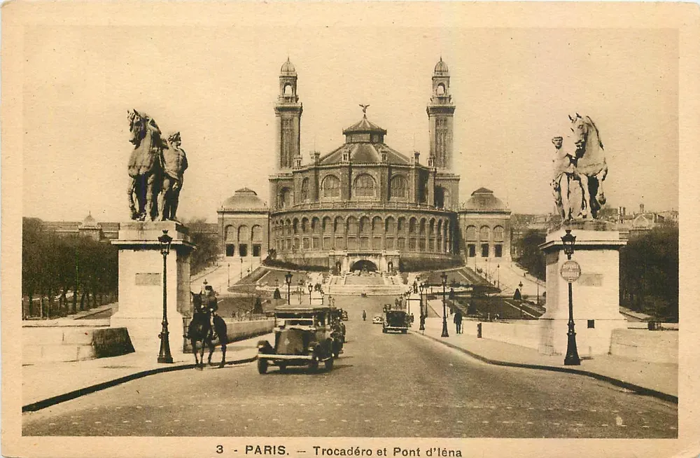 Paris — Trocadéro e Ponte d'Iéna — editor desconhecido, n°3 - Frente