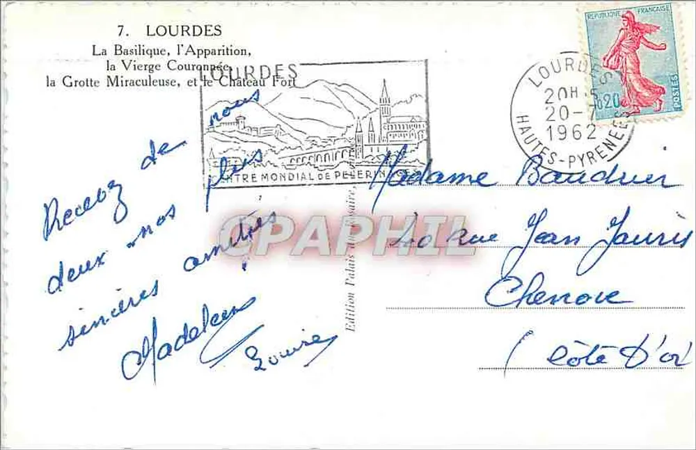 Lourdes — Lugar de peregrinação — Edição Edlux, n°7 - Verso