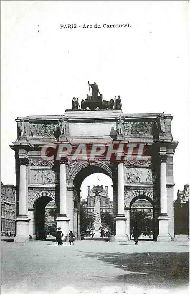 Paris - Arco do Carrousel — vista monumental — editor não identificado - Frente