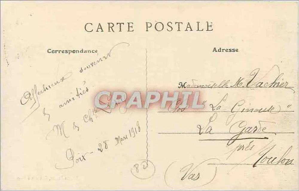 Poix - Le Viaduc pris de la Route d'Abbeville — Ernest Poiret, Graines à Poix - Verso