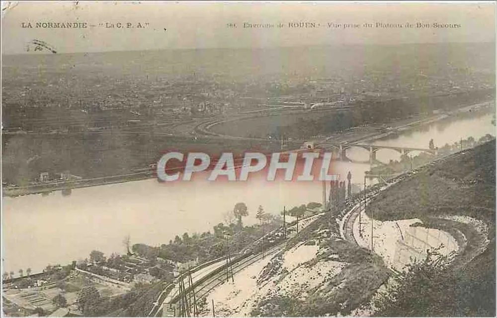 Vue aérienne de Rouen — La C.P.A. — n° 984 - Recto