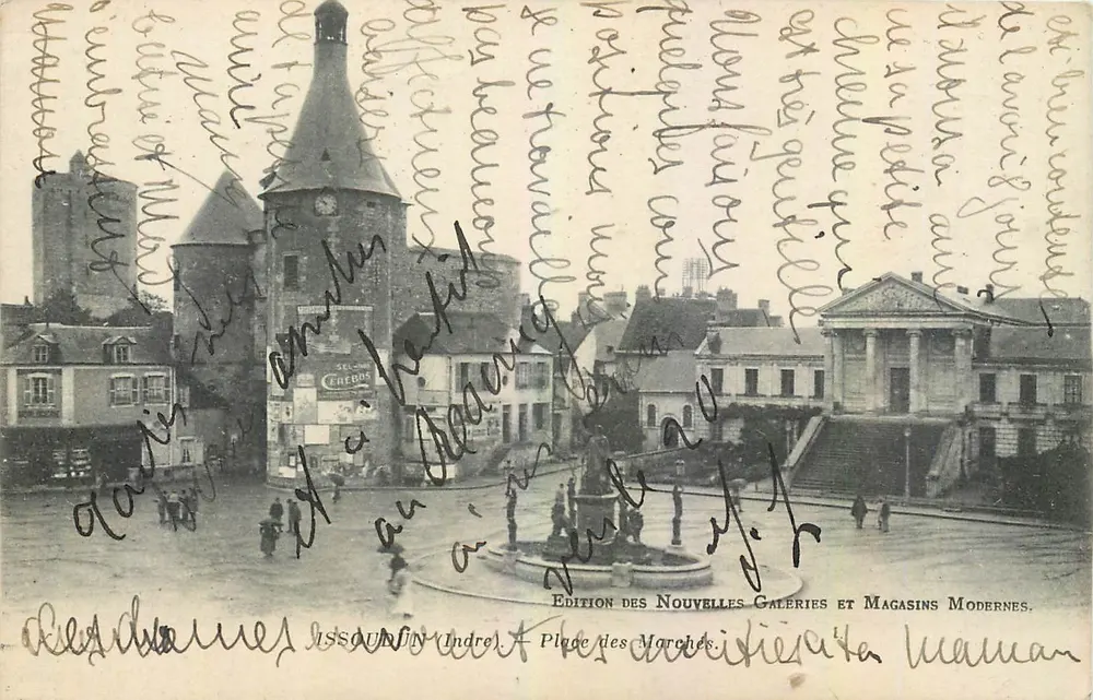 Issoudun (Indre) — Marktplein — Uitgave van de Nieuwe Galerijen en Moderne Winkels - Voorkant