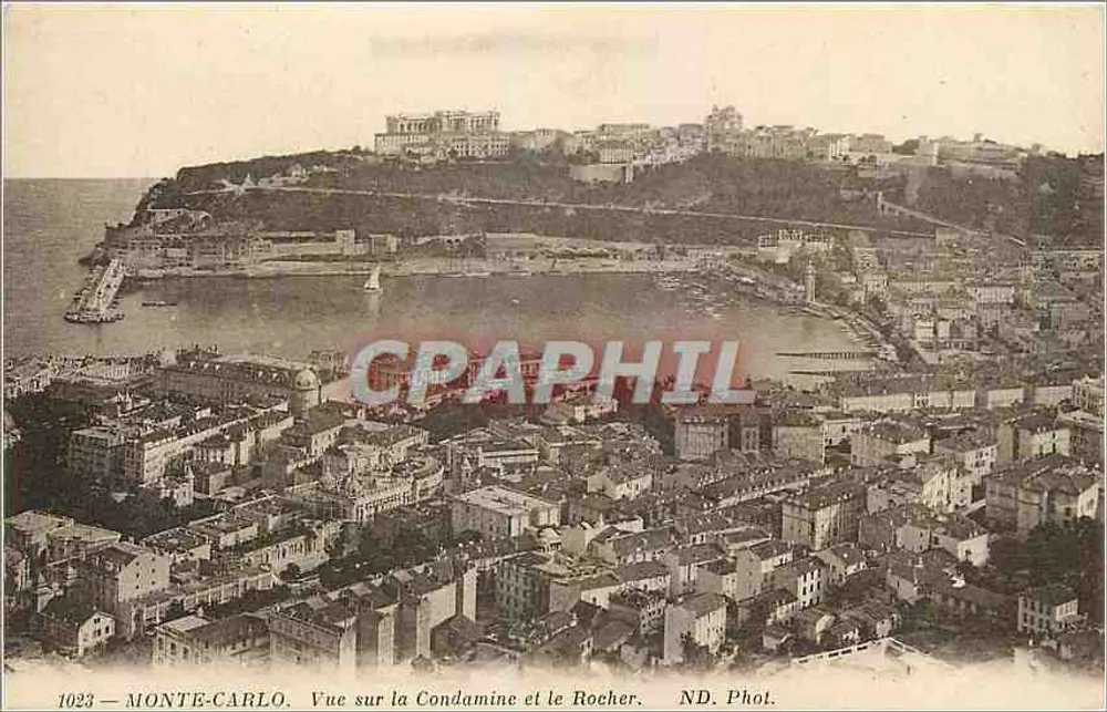 Monte-Carlo — Vue sur la Condamine et le Rocher — ND. Phot. - Recto