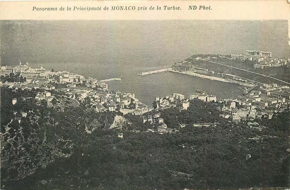 Panorama der Fürstentums MONACO aus der TURBIE — ND Phot. - Vorderseite