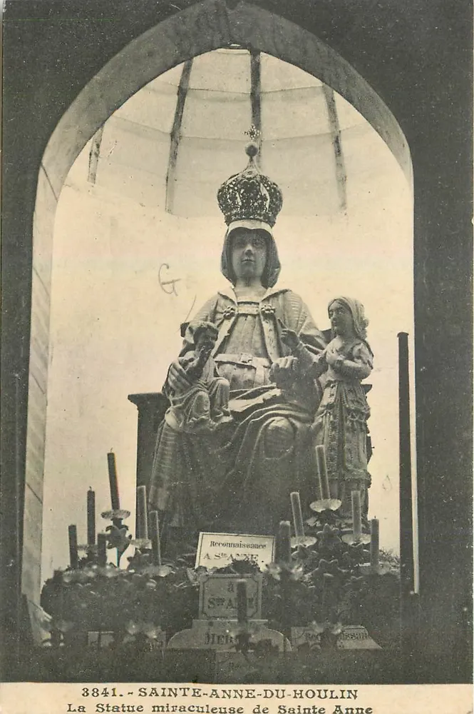 Sainte-Anne-du-Houlin — La Statue miraculeuse de Sainte Anne — Éditeur Breizï, n° 3841 - Recto