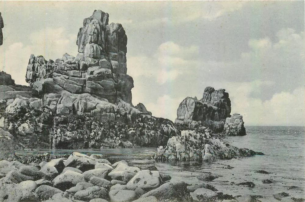 A Bretanha dos Rochos no Cabo Fréhel — Estudo A. Warron, Coleção A. Warron, Saint-Brieuc - Frente