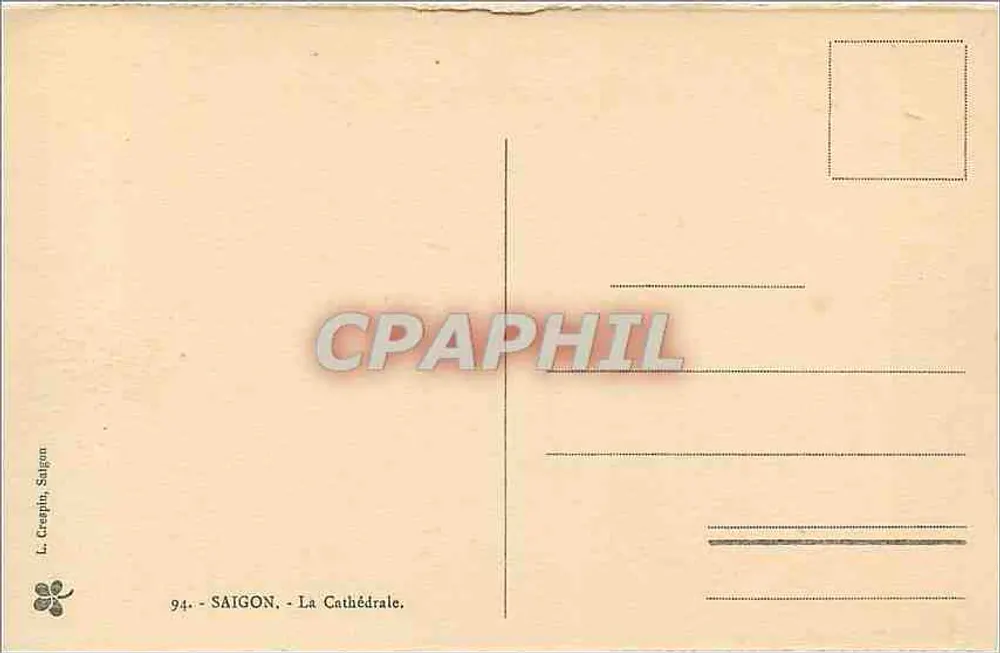 Saigon - A Catedral — L. Craphtu, Saigon, n°94 - Verso