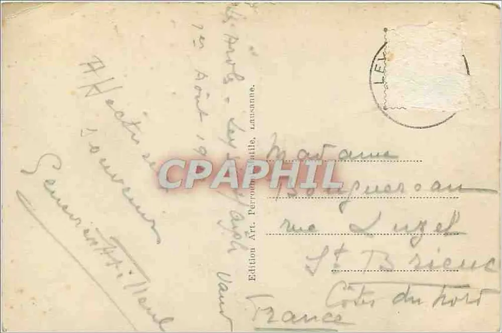 लेयसिन और मिडी के दांत — संस्करण आर्ट. पेट्रोम्फिल, लॉसान, संख्या 5188 - पीछे