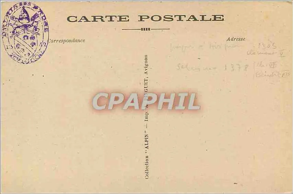 Avignon — Rampe do Rocher des Doms — A. Palau - Verso
