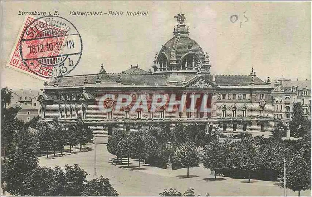 Estrasburgo I. E. - Palácio Imperial - Kaiserpalast — Kunstverlag E. Hartmann, n°17 - Frente