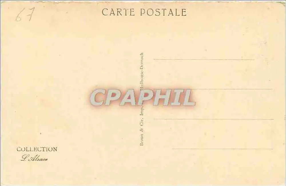 Estrasburgo — A Estação Central — Braun & Cie, Imp. Dernach - Verso